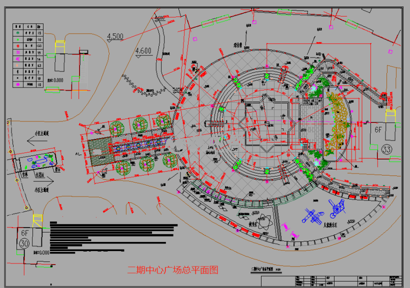二期中心广场总平面图