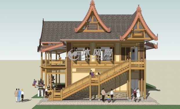 傣族民居模型精品