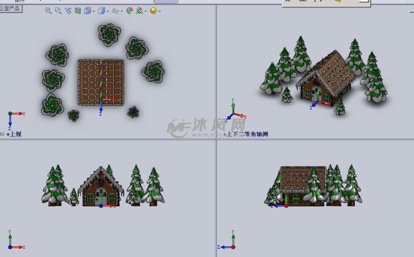 卡通屋设计模型三视图