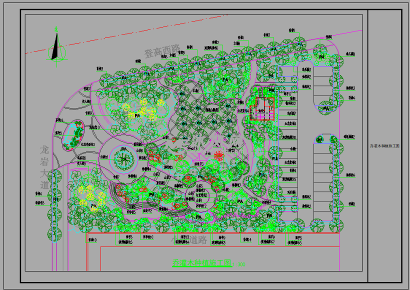 广场种植绿化及苗木表设计图纸 - 建筑规划图图纸 - 沐风网