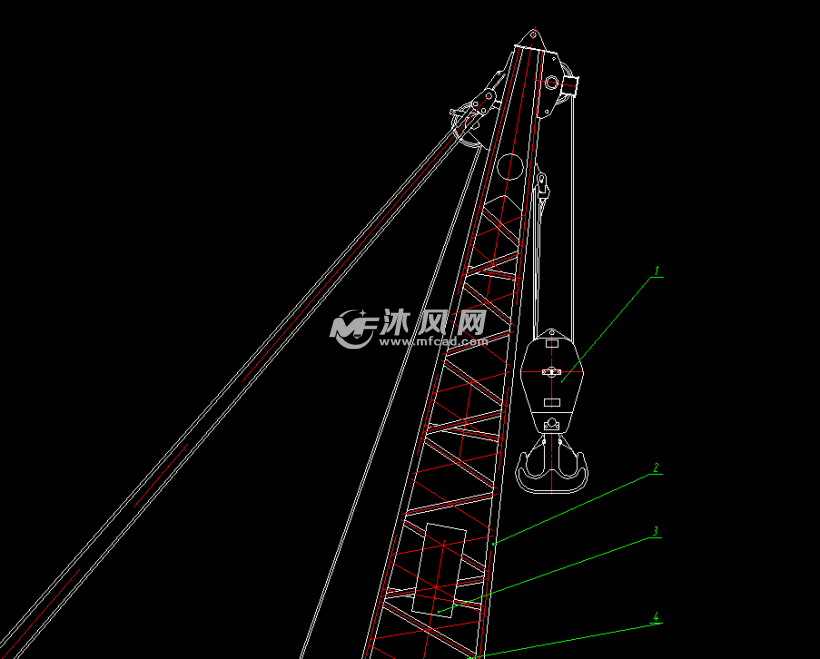 履带式起重机桅杆顶升部分结构及液压系统