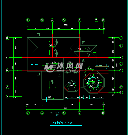 屋面平面图