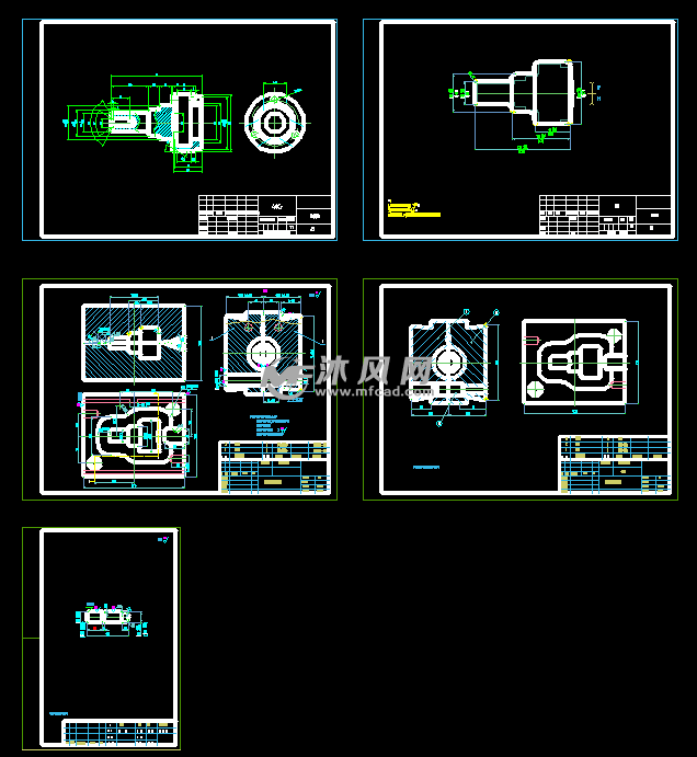 输出轴锻件锻造工艺及模具设计 模具图纸 沐风网