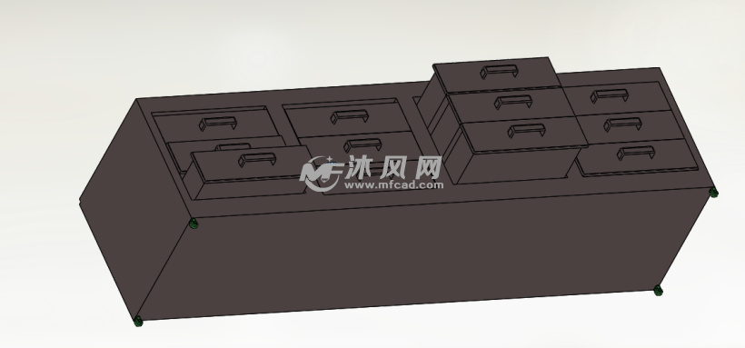 桌子(工作台) - 办公用品图纸 - 沐风网