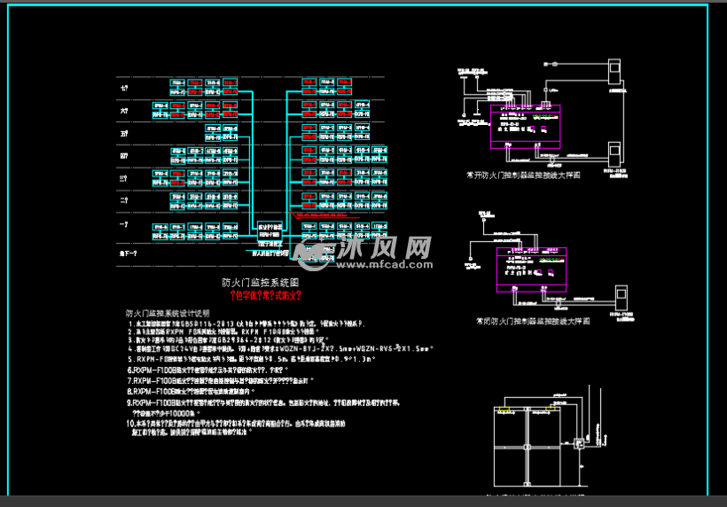 防火门监控系统及大样图