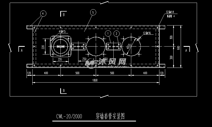 穿墙套管安装图