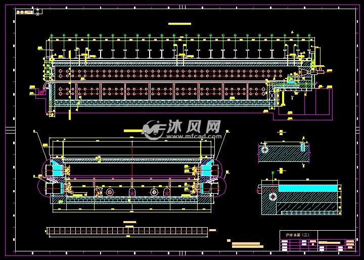 轧钢蓄热式加热炉炉体和炉底水管 - 换热压力容器图纸