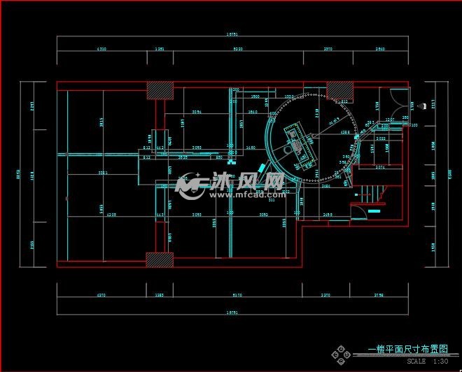 一楼平面尺寸布置图