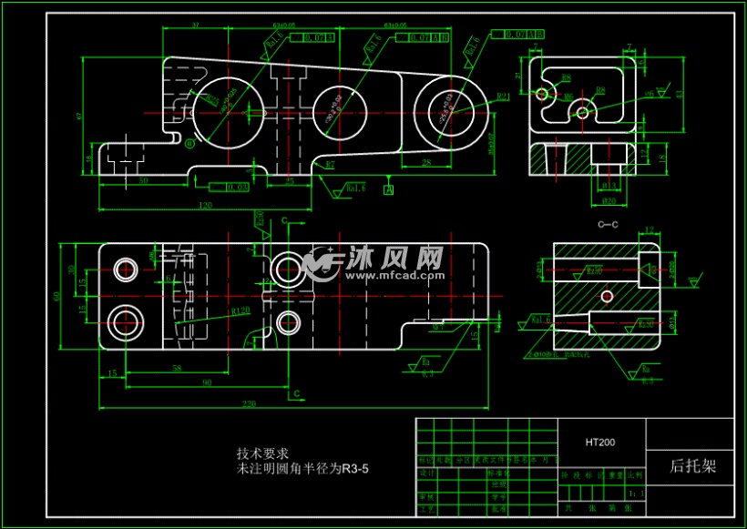 ca6140车床后托架铣底面夹具设计