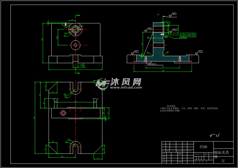 铣床夹具体