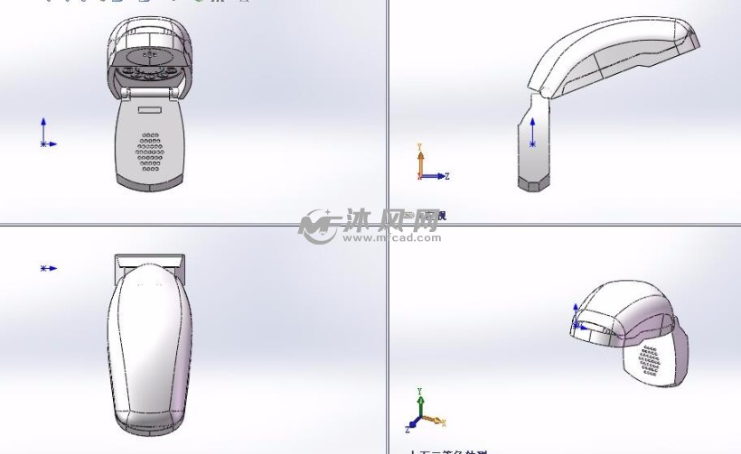 创意电话设计模型建模三视图