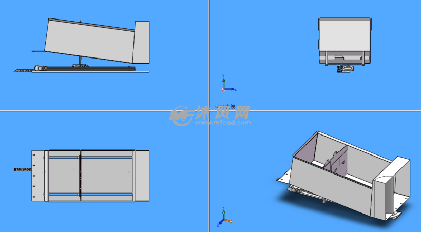 送纸箱纸片机构模型三视图