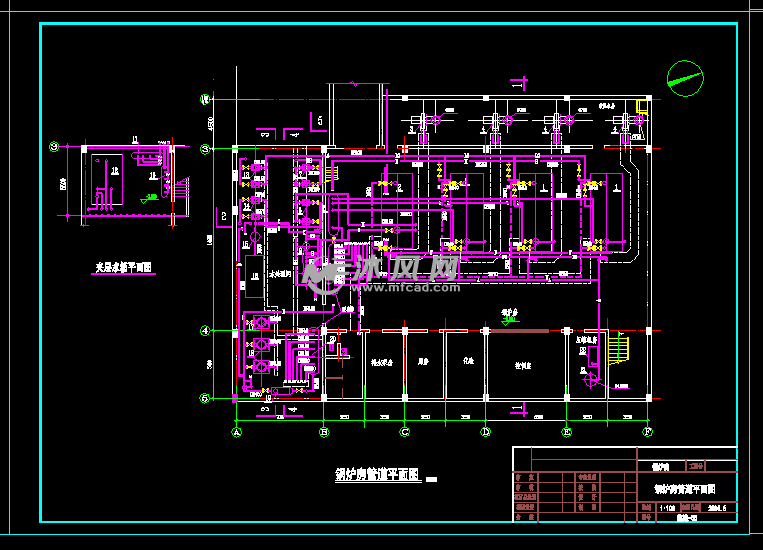 锅炉房管道平面图