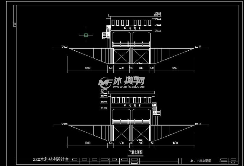 小型节制闸水闸 - 闸门启闭机图图纸 - 沐风网