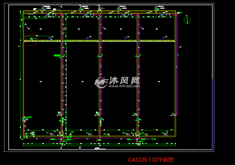 cass池下层平面图