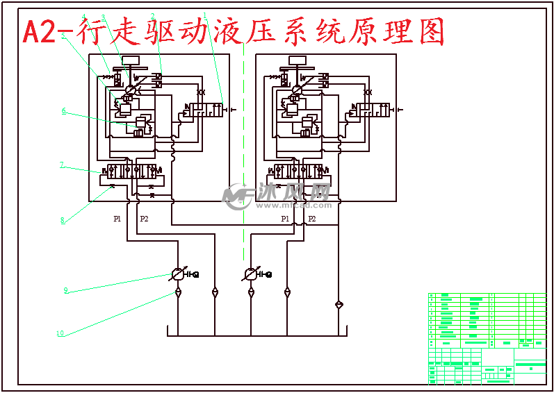 a2-行走驱动液压系统原理图