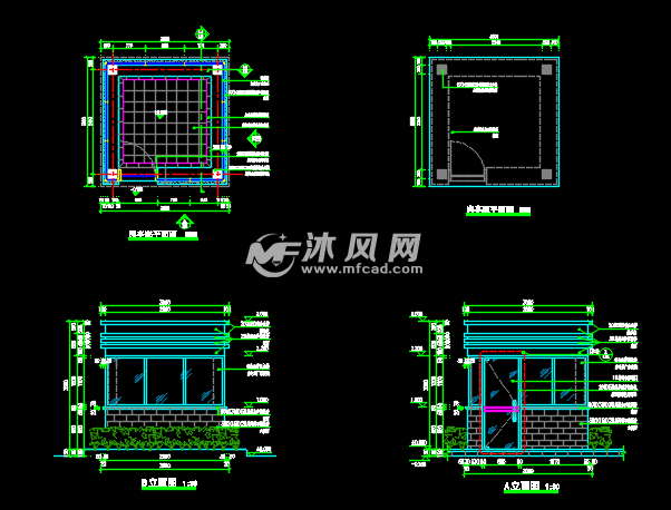 门卫岗亭设计图纸