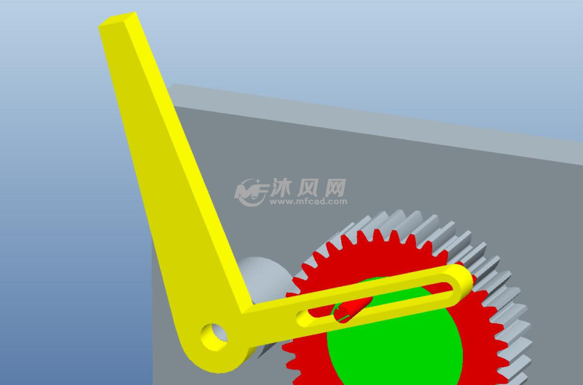 proe齿轮齿条及活塞摆杆机构