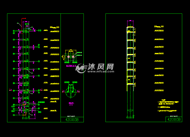 有机硅制造现场各塔喷淋 - 机械设备图纸 - 沐风网