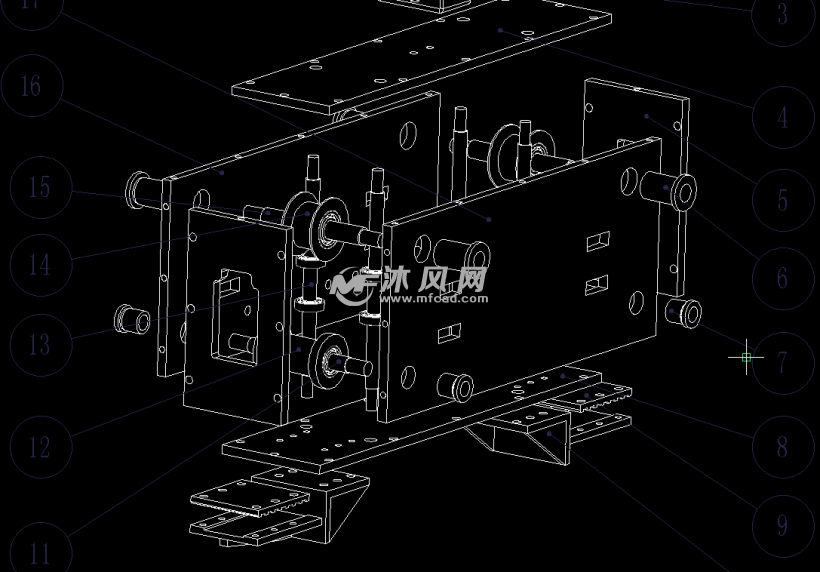 清洗机滑轮组爆炸图 结构图