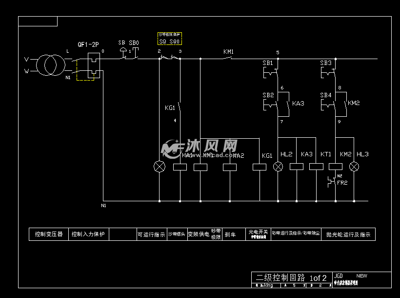 地板木门砂光机电路图 - 电气工程图纸 - 沐风网