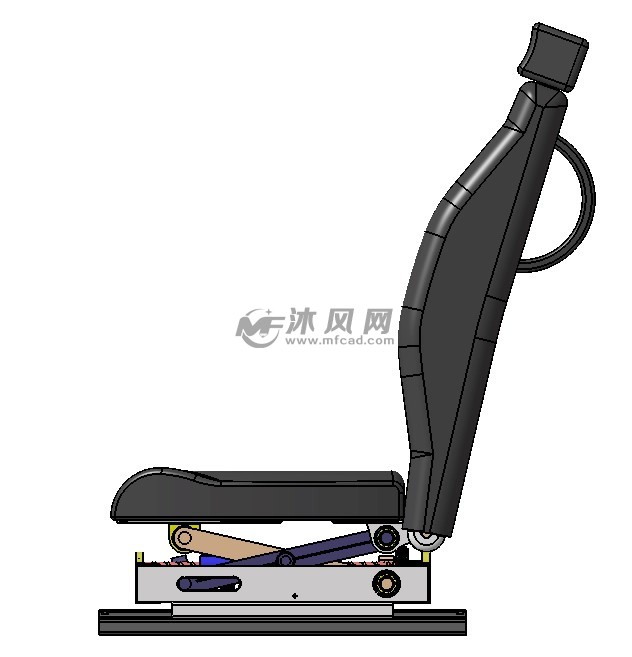 汽车电动座椅 侧视图