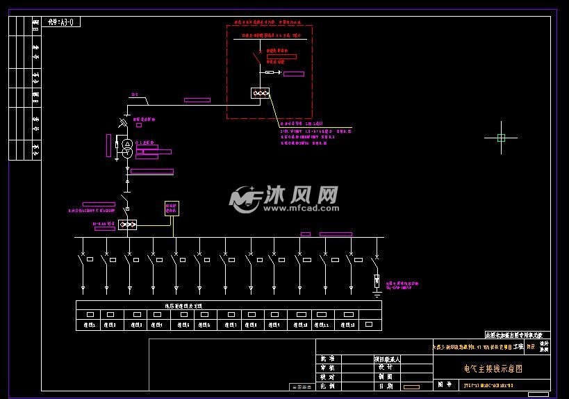 0.47mw扶贫项目光伏发电电气主接线示意图