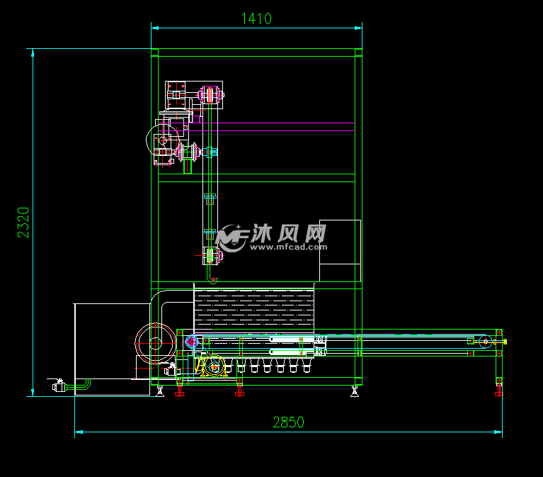 超声波自动清洗机 - 通用设备图纸 - 沐风网