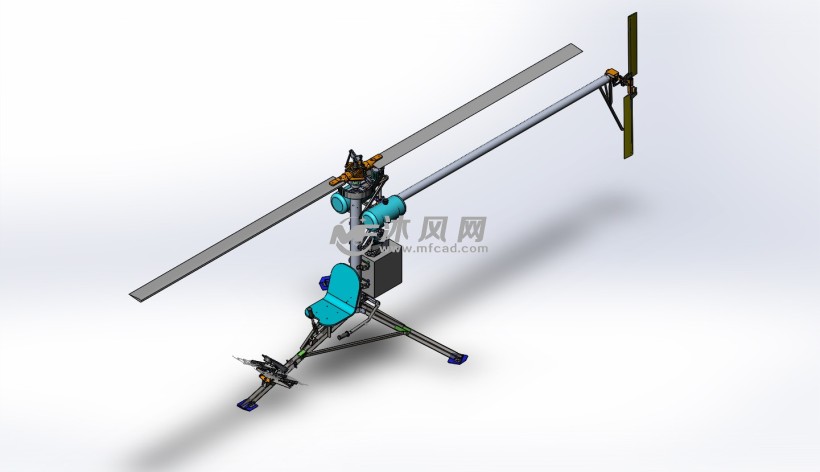 蚊子直升机3d模型