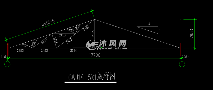 三角形钢屋架工业车间厂房