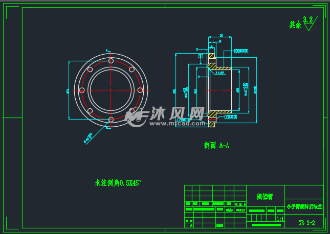 六轴机械手二维 - 机器人模型图纸 - 沐风网