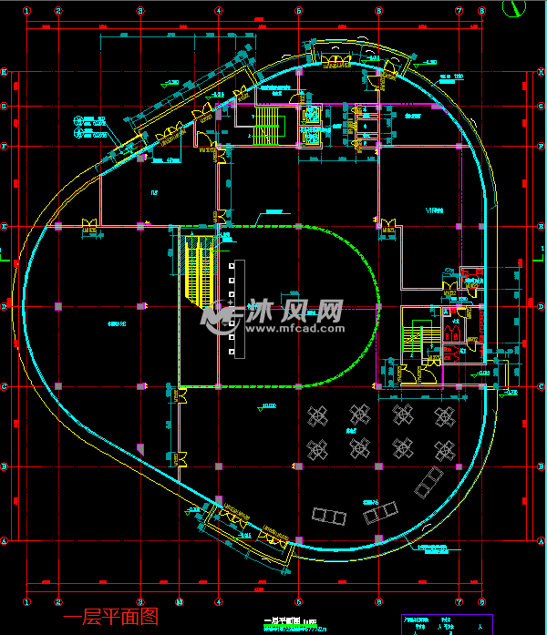 现代风格圆形平面会展中心