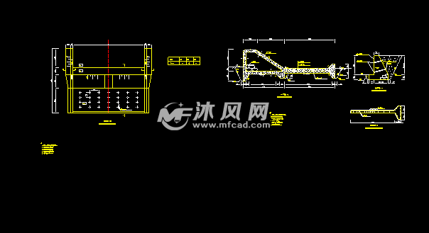 水陂拦水坝挡水翼墙消力池