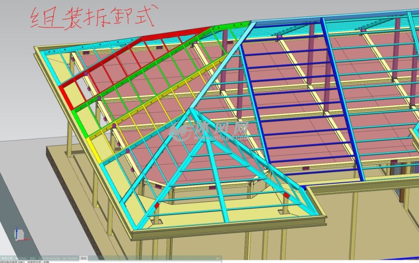 钢结构别墅设计 - 建筑模型图纸 - 沐风网