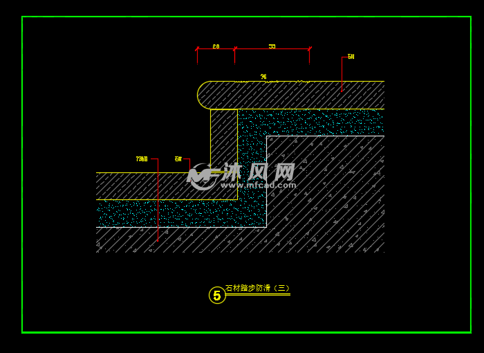 酒店楼梯踏步防滑大样图 - 建筑模型图纸 - 沐风网