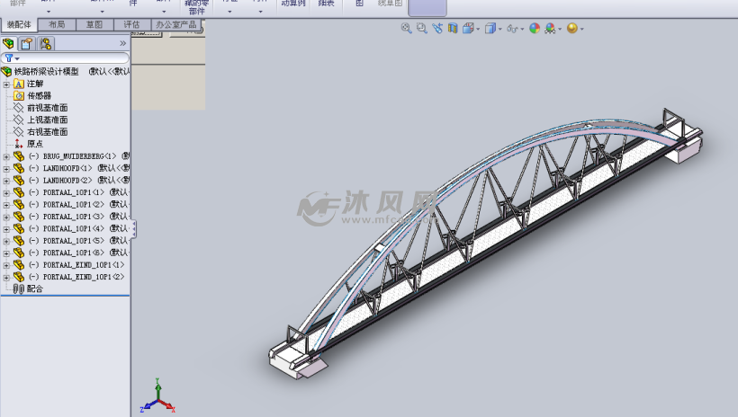 铁路桥梁模型 - 建筑模型图纸 - 沐风网