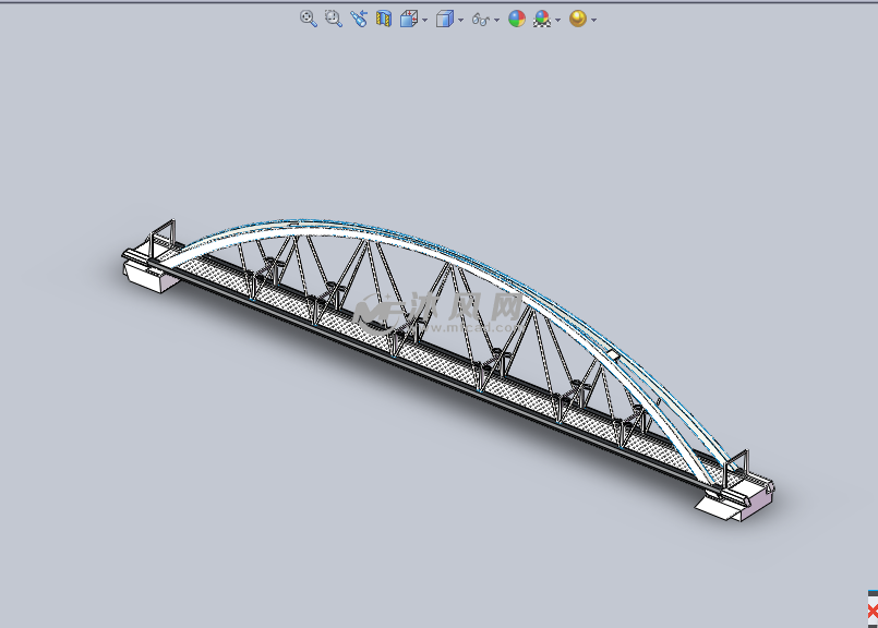 铁路桥梁设计模型轴视图