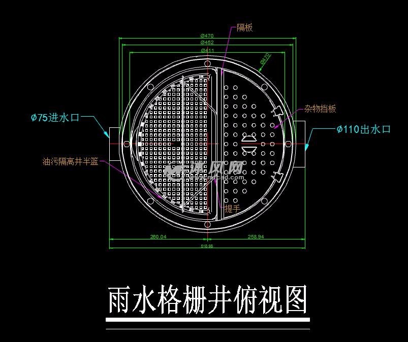 立面图预览-塑料检查井-塑料雨水格栅井立体图预览-塑料检查井-塑料