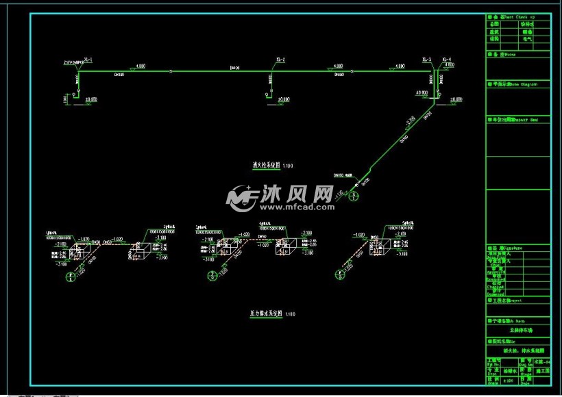 一层门式钢架立体停车场建筑结构施工图