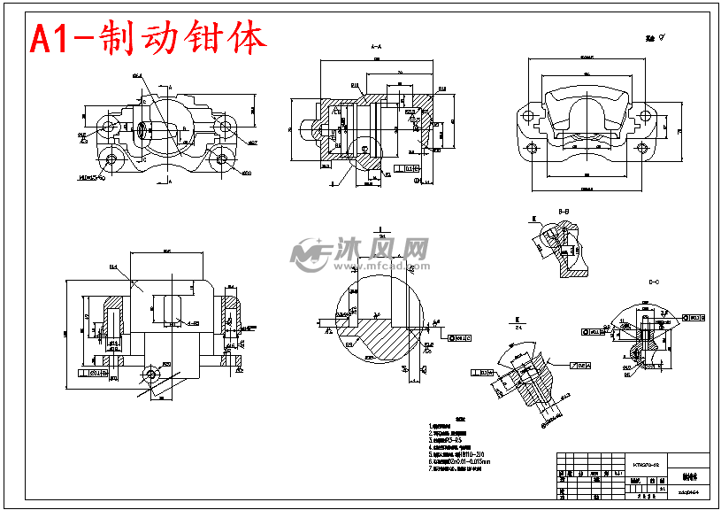 盘式制动器cad设计图纸