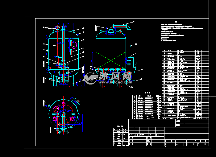 Φ2000多介质过滤器详细图纸