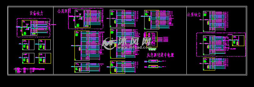 某厂房电气图 配电箱系统图