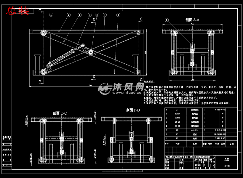 液压剪式升降台设计