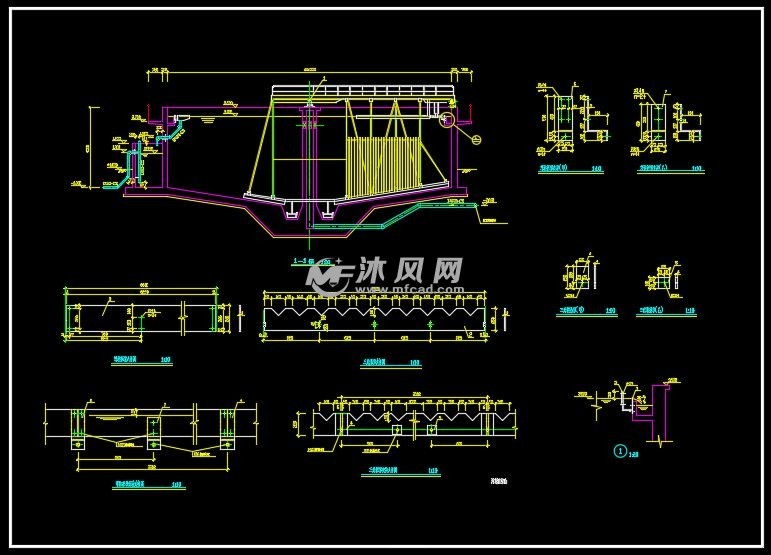 污泥浓缩池cad设计图纸