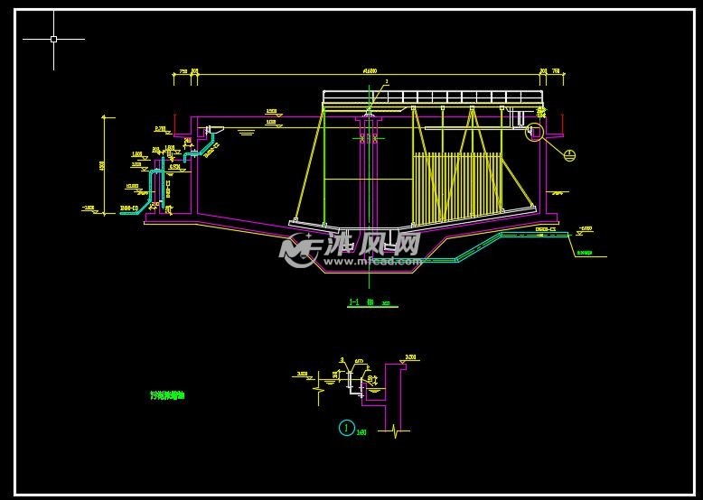 污泥浓缩池cad设计图纸