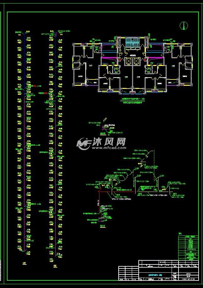 庭院天然气管道系统设计图 - 暖通图纸 - 沐风网