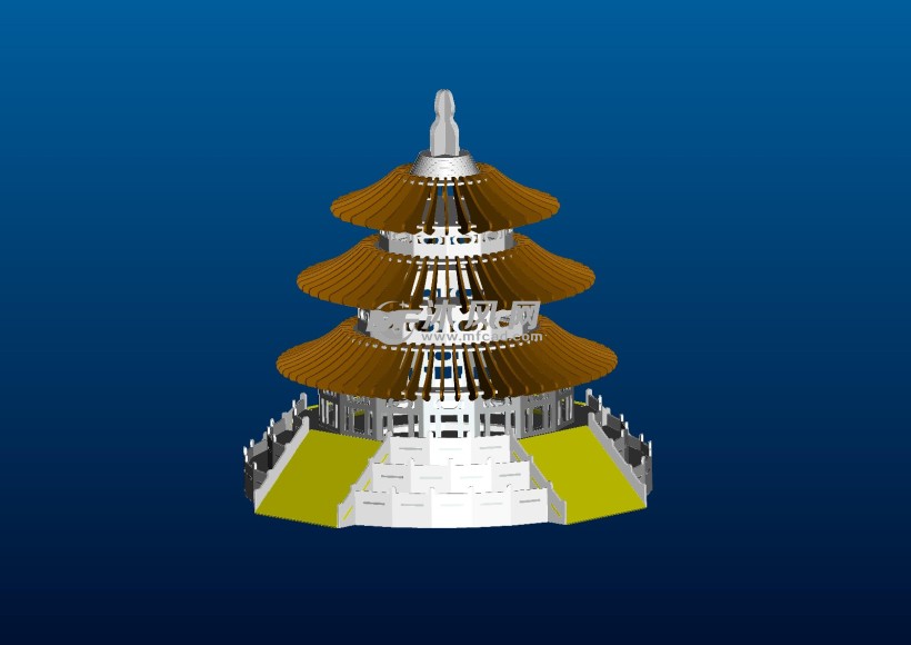 天坛建筑-钣金 - 建筑模型图纸 - 沐风网