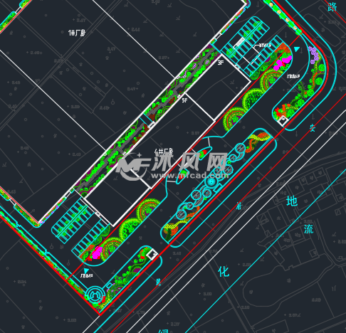 厂房施工平面图景观图