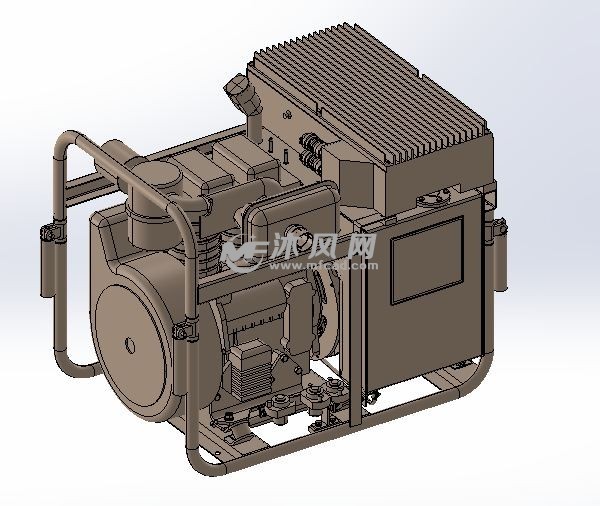 6kw开架式柴油发电机组模型