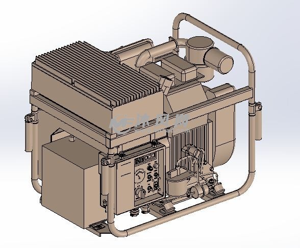 6kw开架式柴油发电机组模型